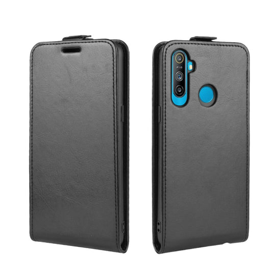 For OPPO Realme C3 (3 Cameras) / Realme 5 R64 Texture Single Vertical Flip PU Leather Protective Case with Card Slot & Photo Frame, For OPPO Realme C3 (3 Cameras)