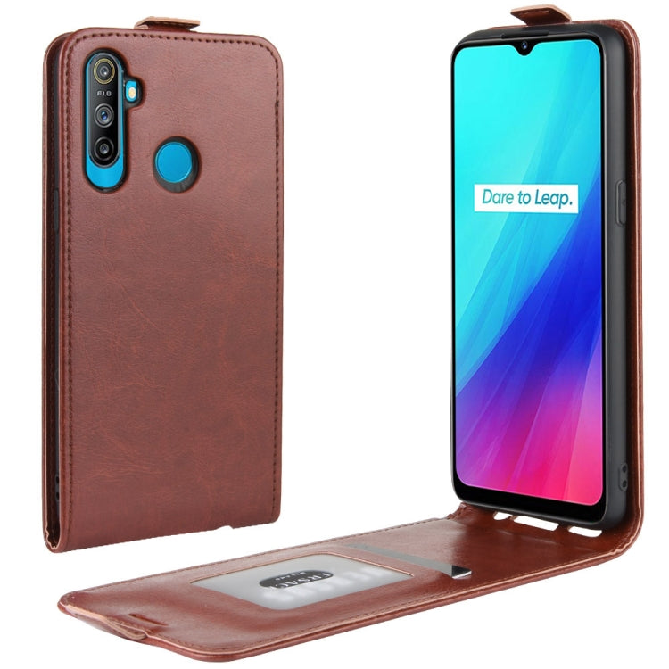 For OPPO Realme C3 (3 Cameras) / Realme 5 R64 Texture Single Vertical Flip PU Leather Protective Case with Card Slot & Photo Frame, For OPPO Realme C3 (3 Cameras)