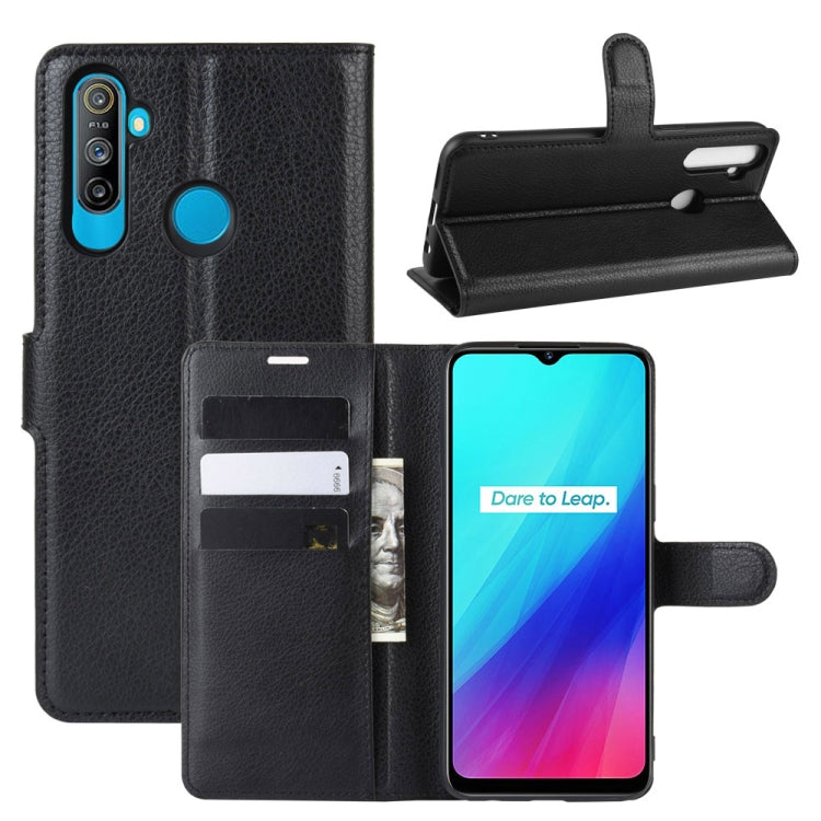 For OPPO Realme C3 (3 cameras)/Realme 5 Litchi Texture Horizontal Flip Protective Case with Holder &amp; Card Slots &amp; Wallet, For OPPO Realme C3 (3 Cameras)