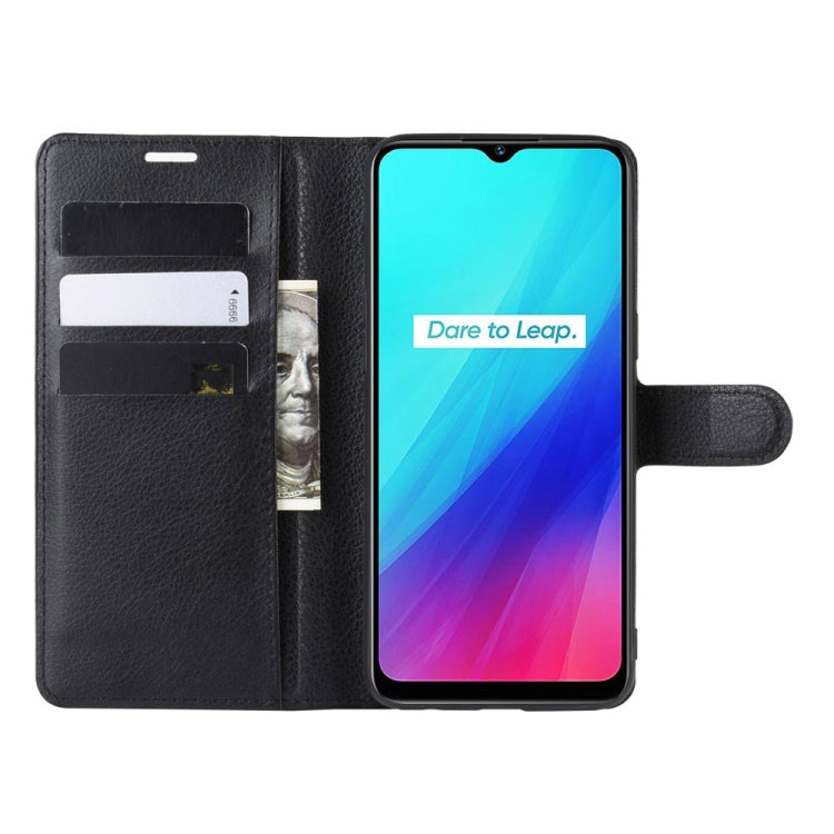 For OPPO Realme C3 (3 cameras)/Realme 5 Litchi Texture Horizontal Flip Protective Case with Holder & Card Slots & Wallet, For OPPO Realme C3 (3 Cameras)