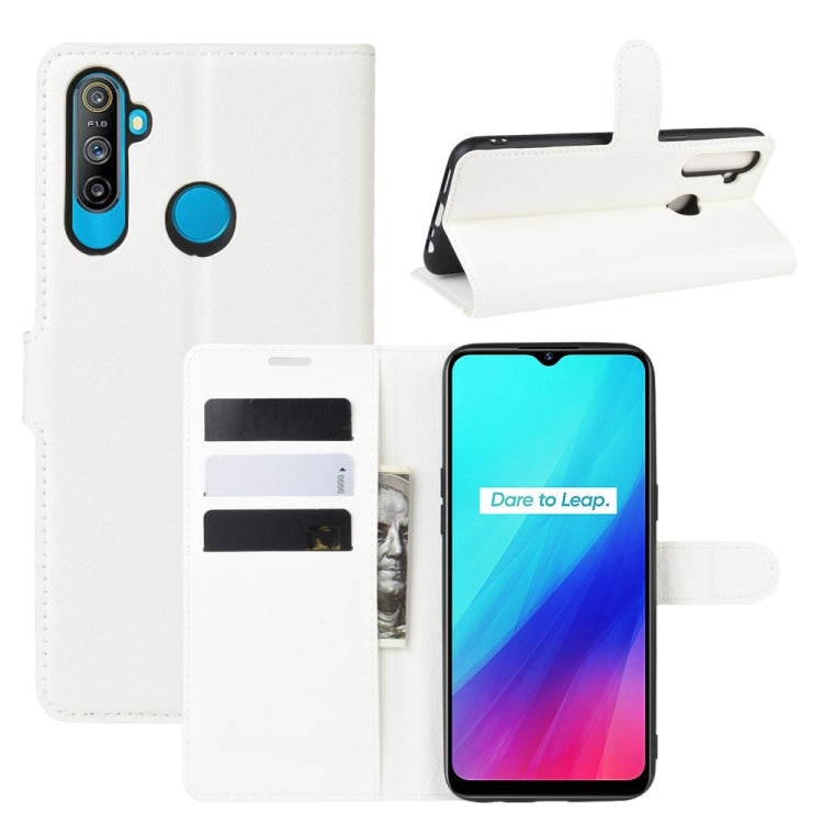 For OPPO Realme C3 (3 cameras)/Realme 5 Litchi Texture Horizontal Flip Protective Case with Holder &amp; Card Slots &amp; Wallet, For OPPO Realme C3 (3 Cameras)