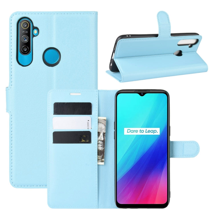 For OPPO Realme C3 (3 cameras)/Realme 5 Litchi Texture Horizontal Flip Protective Case with Holder & Card Slots & Wallet, For OPPO Realme C3 (3 Cameras)
