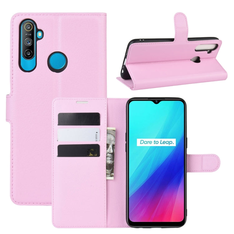 For OPPO Realme C3 (3 cameras)/Realme 5 Litchi Texture Horizontal Flip Protective Case with Holder &amp; Card Slots &amp; Wallet, For OPPO Realme C3 (3 Cameras)