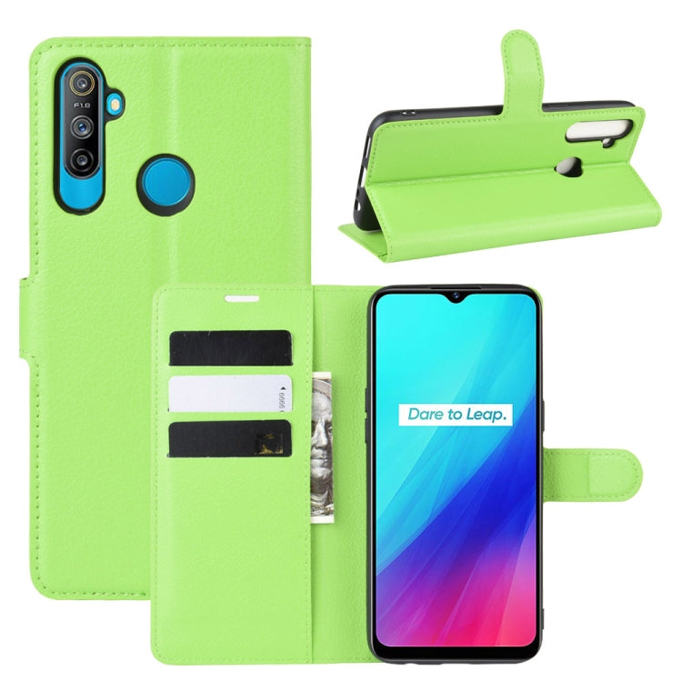 For OPPO Realme C3 (3 cameras)/Realme 5 Litchi Texture Horizontal Flip Protective Case with Holder &amp; Card Slots &amp; Wallet, For OPPO Realme C3 (3 Cameras)