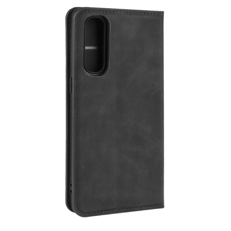 For Oppo Reno3 Pro Retro-skin Business Magnetic Suction Leather Case with Holder & Card Slots & Wallet, For OPPO Reno3 Pro