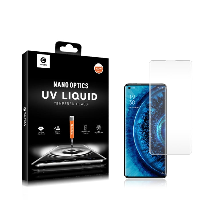 For Oppo Find X2/ X2 Pro mocolo 9H 3D Full Screen UV Screen Film, For OPPO Find X2/