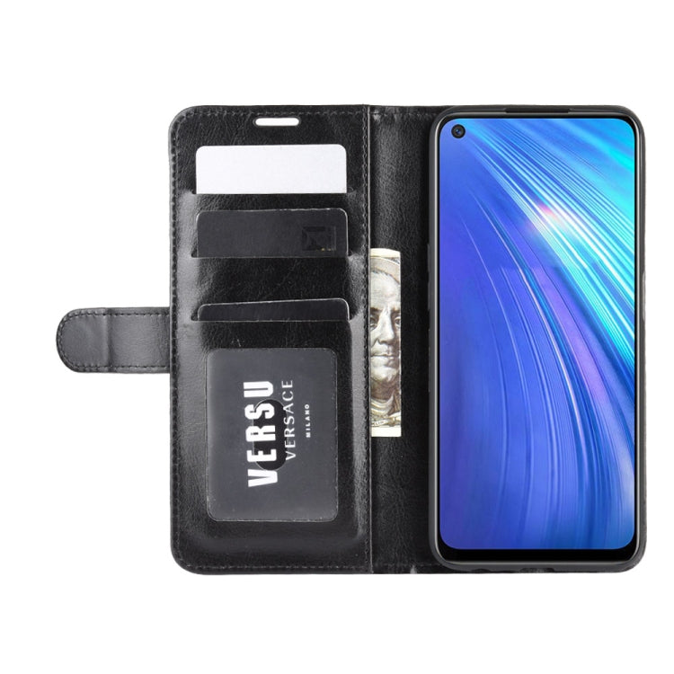 For OPPO Realme 6 R64 Texture Single Horizontal Flip Protective Case with Holder & Card Slots & Wallet& Photo Frame, For OPPO Realme 6