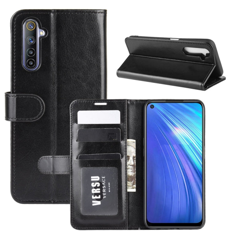 For OPPO Realme 6 R64 Texture Single Horizontal Flip Protective Case with Holder & Card Slots & Wallet& Photo Frame, For OPPO Realme 6