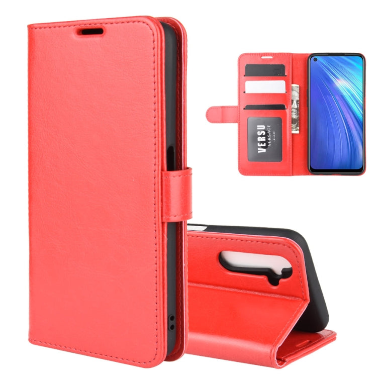 For OPPO Realme 6 R64 Texture Single Horizontal Flip Protective Case with Holder & Card Slots & Wallet& Photo Frame, For OPPO Realme 6