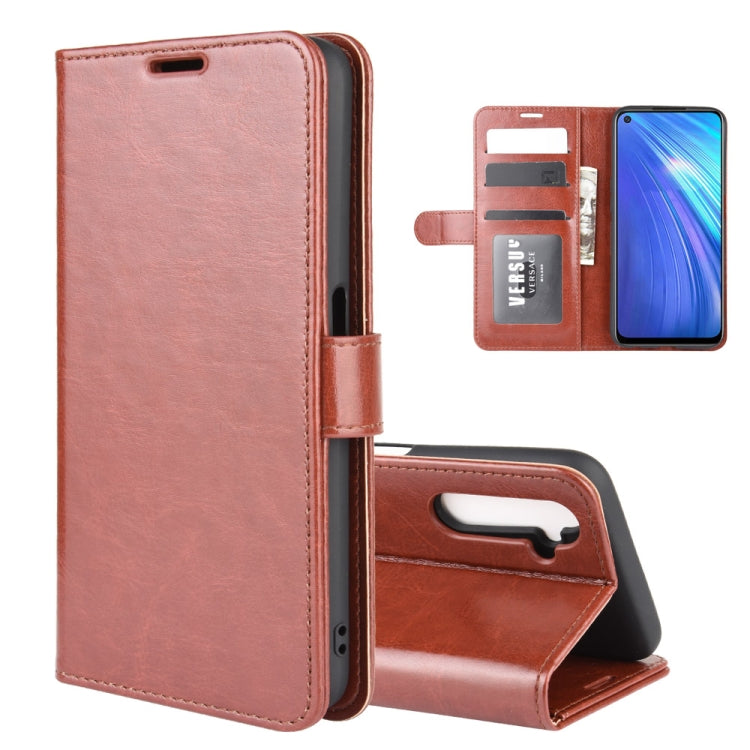 For OPPO Realme 6 R64 Texture Single Horizontal Flip Protective Case with Holder & Card Slots & Wallet& Photo Frame, For OPPO Realme 6