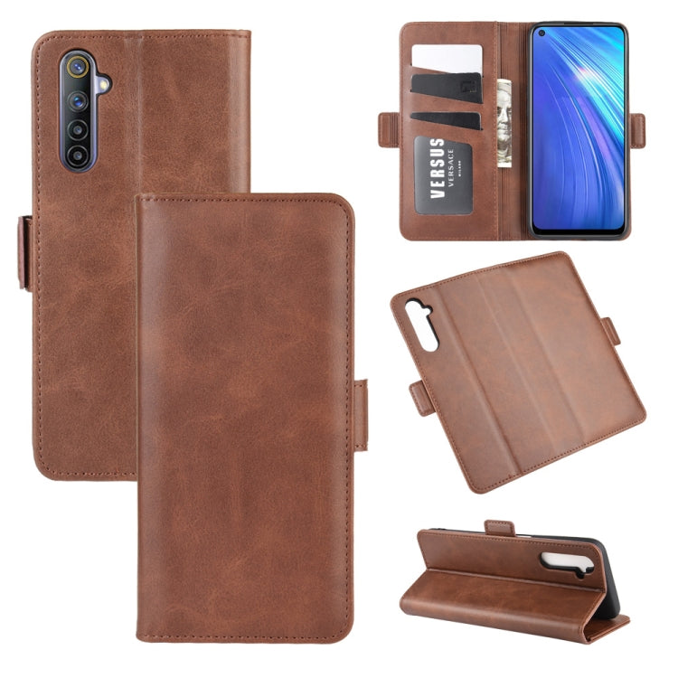 For OPPO Realme 6 Dual-side Magnetic Buckle Horizontal Flip Leather Case with Holder &amp; Card Slots &amp; Wallet, For OPPO Realme 6