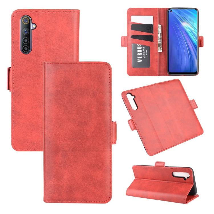 For OPPO Realme 6 Dual-side Magnetic Buckle Horizontal Flip Leather Case with Holder &amp; Card Slots &amp; Wallet, For OPPO Realme 6