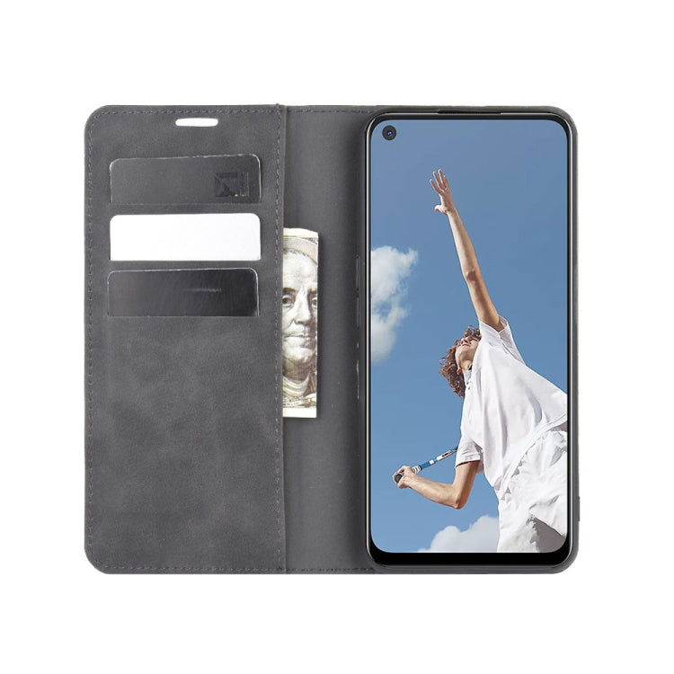 For OPPO A72 Retro-skin Business Magnetic Suction Leather Case with Holder & Card Slots & Wallet, For OPPO A72