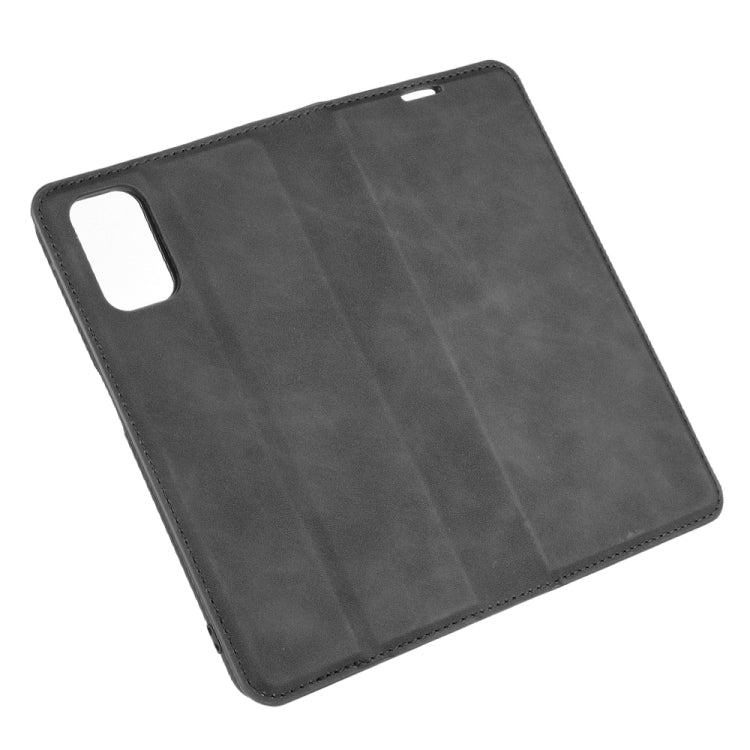 For OPPO A72 Retro-skin Business Magnetic Suction Leather Case with Holder &amp; Card Slots &amp; Wallet, For OPPO A72