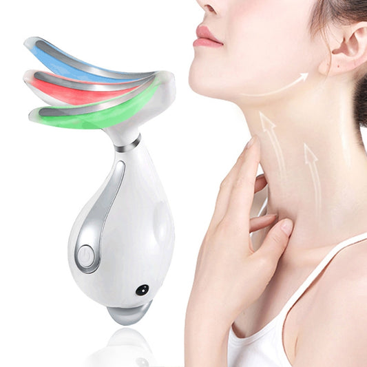 Electric Dolphin Neck Massager Wrinkle Removal Handheld Vibration Neck Face Massage Beauty Instrument Tool