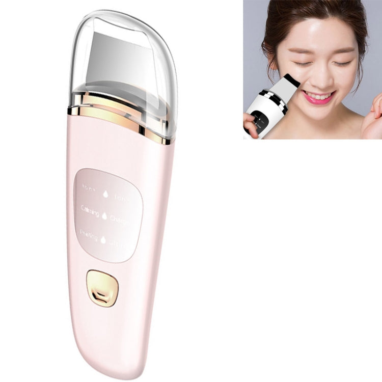 Ultrasonic Shoveling Machine Facial Peeling Beauty Instrument, White, Pink