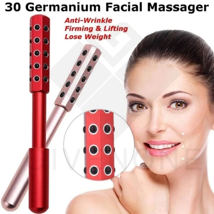 30 Germanium Massage Beauty Stick Roller V-shaped Beauty Instrument Facial Massager Random Colour Delivery, 30 Germanium