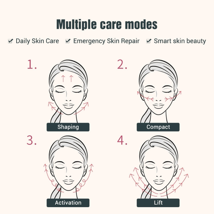 Microcurrent EMS Face Thinning Instrument Red Blue Light Skin Rejuvenation Beauty Instrument, (Pink)