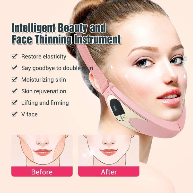 Microcurrent EMS Face Thinning Instrument Red Blue Light Skin Rejuvenation Beauty Instrument, (Pink)