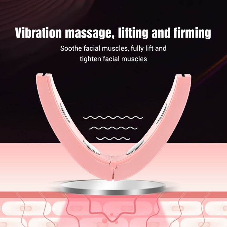 Microcurrent EMS Face Thinning Instrument Red Blue Light Skin Rejuvenation Beauty Instrument, (Pink)