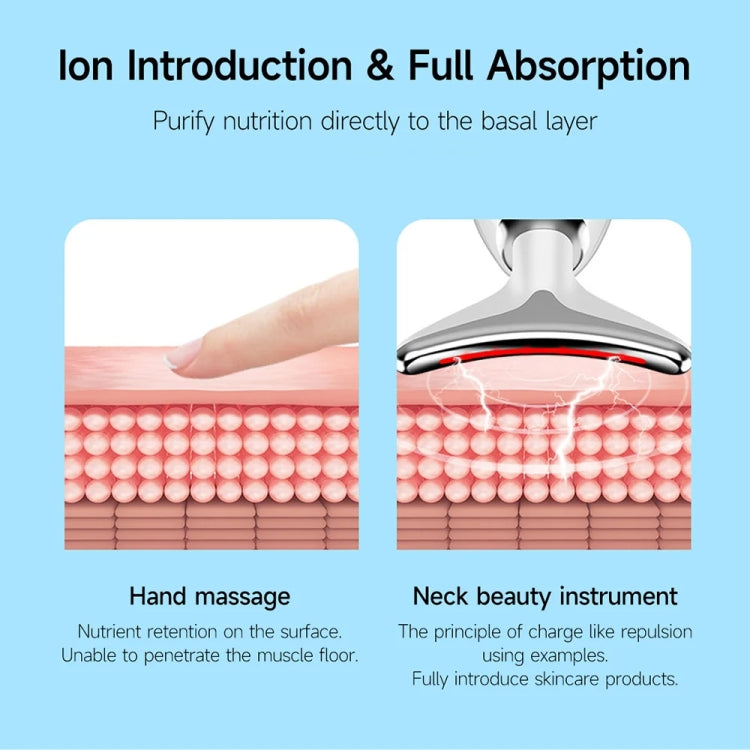 Electrical Neck Beauty Instrument Neck Massager Face Beauty Device, Oval