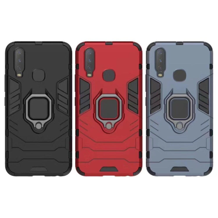 PC + TPU Shockproof Protective Case for Vivo Y17, with Magnetic Ring Holder, For Vivo Y17