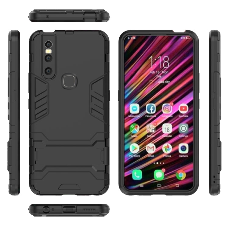 Shockproof PC + TPU Case for VIVO V15, with Holder, For VIVO V15