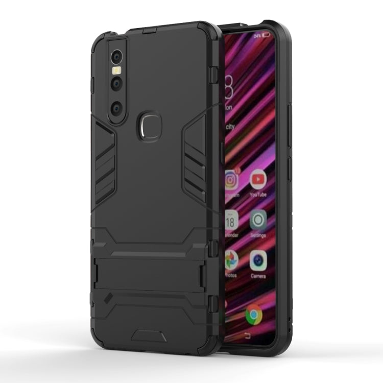 Shockproof PC + TPU Case for VIVO V15, with Holder, For VIVO V15