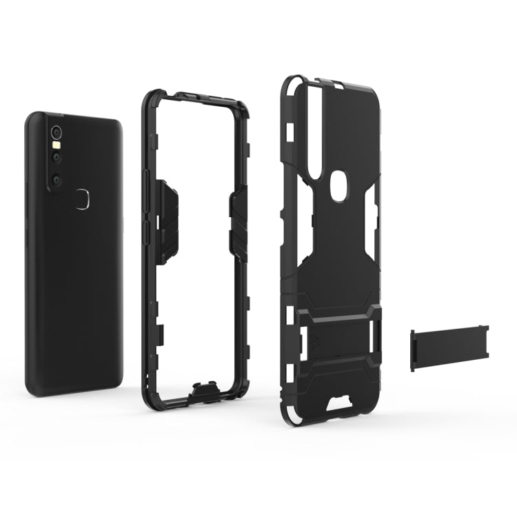 Shockproof PC + TPU Case for VIVO V15, with Holder, For VIVO V15