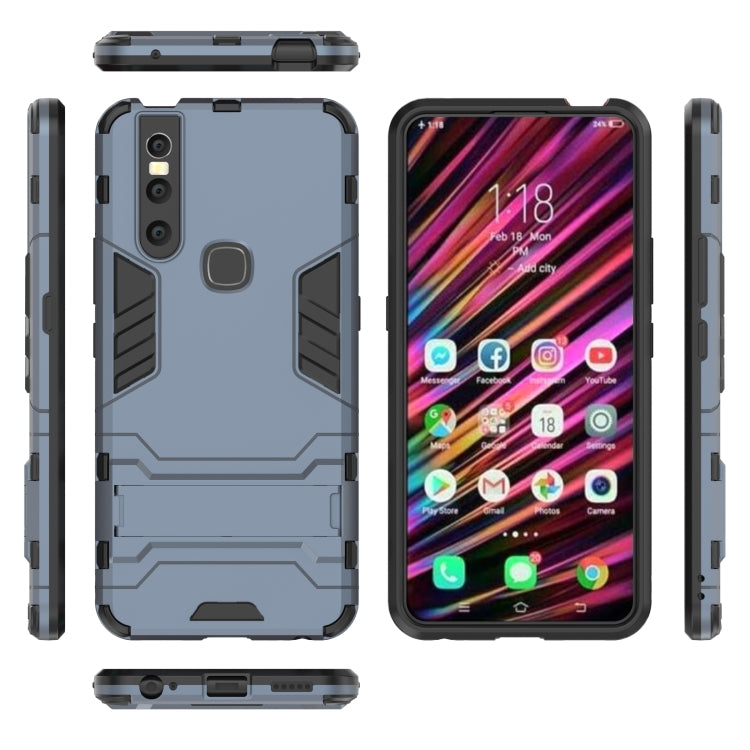 Shockproof PC + TPU Case for VIVO V15, with Holder, For VIVO V15