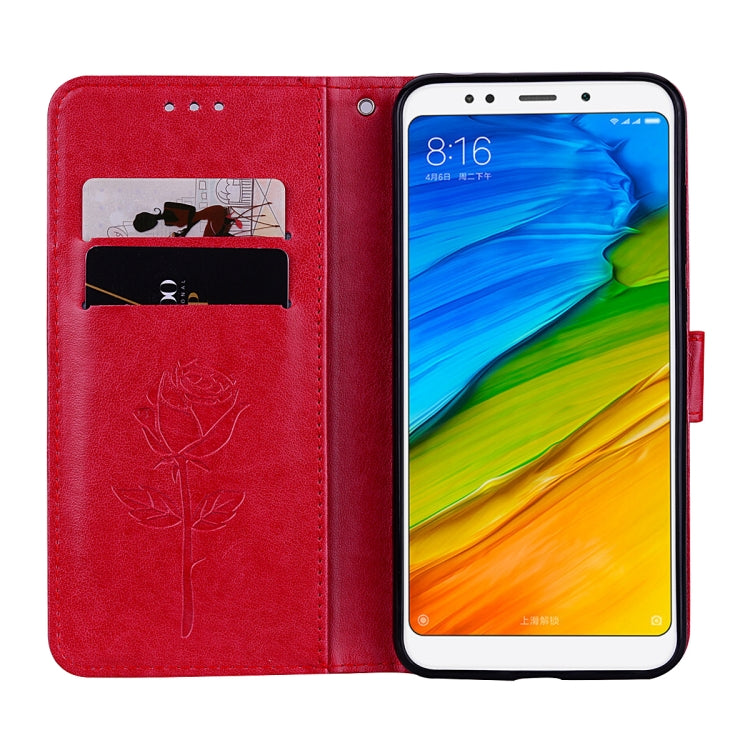 For Xiaomi Redmi 5 Plus Rose Embossed Horizontal Flip Environmental PU Leather Case with Holder & Card Slots & Wallet, For Xiaomi Redmi 5 Plus, For Redmi 5 Plus