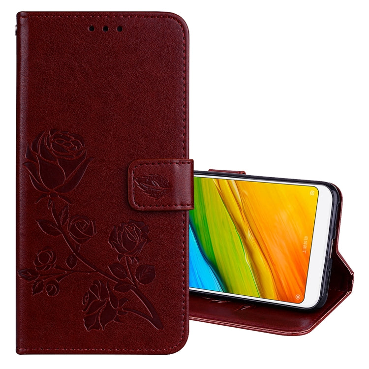 For Xiaomi Redmi 5 Plus Rose Embossed Horizontal Flip Environmental PU Leather Case with Holder & Card Slots & Wallet, For Xiaomi Redmi 5 Plus