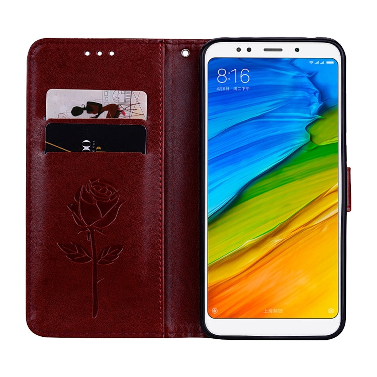 For Xiaomi Redmi 5 Plus Rose Embossed Horizontal Flip Environmental PU Leather Case with Holder & Card Slots & Wallet, For Xiaomi Redmi 5 Plus