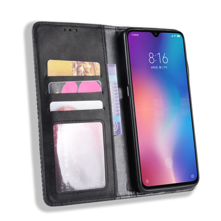 Magnetic Buckle Retro Texture Horizontal Flip Leather Case for Xiaomi Mi 9, with Holder &amp; Card Slots &amp; Wallet, For Xiaomi Mi 9