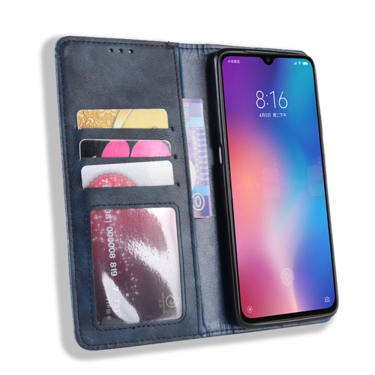 Magnetic Buckle Retro Texture Horizontal Flip Leather Case for Xiaomi Mi 9, with Holder & Card Slots & Wallet, For Xiaomi Mi 9